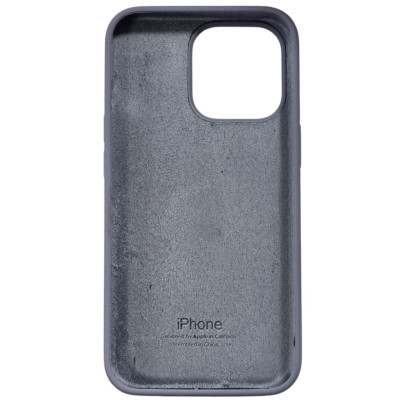 Накладка (з мікрофіброю) Silk Full Protective для iPhone 13 Pro (6.1`)- лавандовий сірий