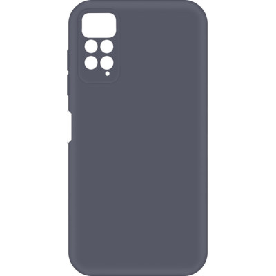 Накладка (з мікрофіброю) Silicone Cover Full Camera (AA) для Xiaomi Redmi Note 11 5G / Poco M4 Pro 5G- сірий