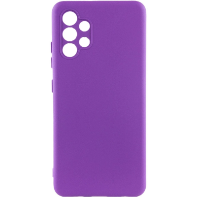 Накладка (з мікрофіброю) Silicone Cover Lakshmi Full Camera для Samsung A23 4G- фіолетовий
