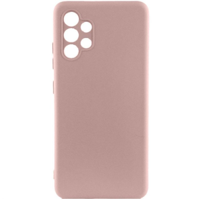 Накладка (з мікрофіброю) Silicone Cover Lakshmi Full Camera для Samsung A32 / A325- рожевий пісок