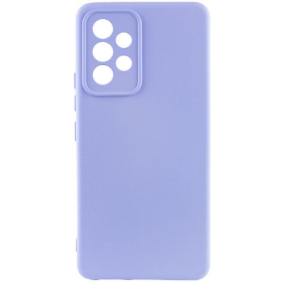 Накладка (з мікрофіброю) Silicone Cover Lakshmi Full Camera для Samsung A73 5G- бузковий