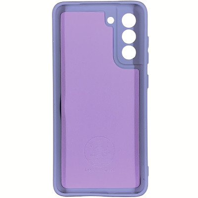 Накладка (з мікрофіброю) Silicone Cover Lakshmi Full Camera для Samsung S21 FE- рожевий пісок