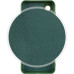 Накладка (з мікрофіброю) Silicone Cover Lakshmi Full Camera для Samsung S21 FE- темно-зелений