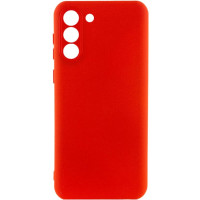Накладка (з мікрофіброю) Silicone Cover Lakshmi Full Camera для Samsung S21 FE- червоний