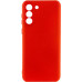 Накладка (з мікрофіброю) Silicone Cover Lakshmi Full Camera для Samsung S21 FE- червоний