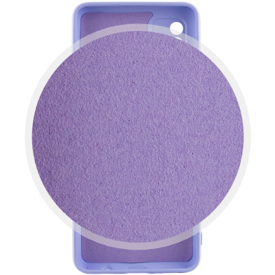 Накладка (з мікрофіброю) Silicone Cover Lakshmi Full Camera для Samsung S22 Ultra- бузковий