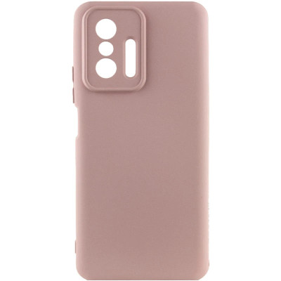 Накладка (з мікрофіброю) Silicone Cover Lakshmi Full Camera для Xiaomi 11T / 11T Pro- рожевий пісок