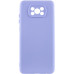 Накладка (з мікрофіброю) Silicone Cover Lakshmi Full Camera для Xiaomi Poco X3 / Poco X3 Pro- бузковий