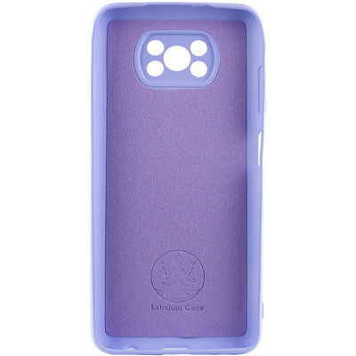 Накладка (з мікрофіброю) Silicone Cover Lakshmi Full Camera для Xiaomi Poco X3 / Poco X3 Pro- бузковий