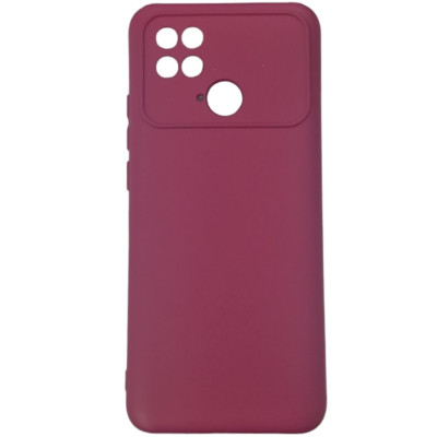 Накладка (з мікрофіброю) Silicone Cover Lakshmi Full Camera для Xiaomi Poco C40- марсала