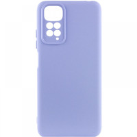Накладка (з мікрофіброю) Silicone Cover Lakshmi Full Camera для Xiaomi Redmi Note 11 4G / Note 11S- бузковий