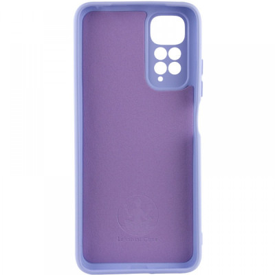 Накладка (з мікрофіброю) Silicone Cover Lakshmi Full Camera для Xiaomi Redmi Note 11 4G / Note 11S- бузковий