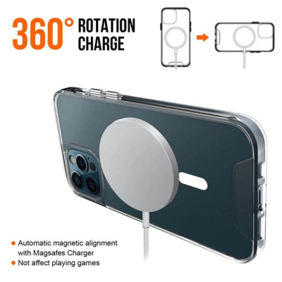 Накладка TPU Space Case with Magnetic для iPhone 14 Plus (6.7`)- прозорий Накладка TPU Space Case with Magnetic для iPhone 14 Plus (6.7`)- прозорий