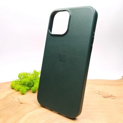 Накладка шкіряна (з мікрофіброю) Ahimsa PU Leather Case Logo для iPhone 12 Pro Max - зелений Накладка шкіряна (з мікрофіброю) Ahimsa PU Leather Case Logo для iPhone 12 Pro Max - зелений