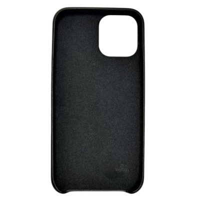 Накладка шкіряна (з мікрофіброю) Ahimsa PU Leather Case Logo для iPhone 12 Pro Max - чорний