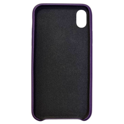 Накладка шкіряна (з мікрофіброю) Ahimsa PU Leather Case Logo для iPhone XR- фіолетовий