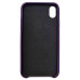 Накладка шкіряна (з мікрофіброю) Ahimsa PU Leather Case Logo для iPhone XR- фіолетовий