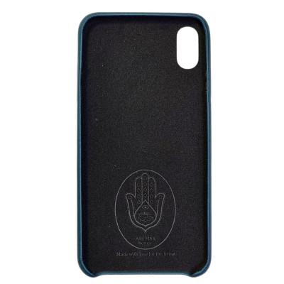 Накладка шкіряна (з мікрофіброю) Ahimsa PU Leather Case Logo для iPhone XS Max- зелений