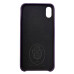 Накладка шкіряна (з мікрофіброю) Ahimsa PU Leather Case Logo для iPhone XS Max- фіолетовий