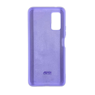 Накладка (з мікрофіброю) Aspor Silicone Full для Huawei Honor V30- фіолетовий
