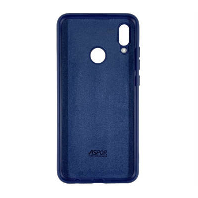 Накладка (з мікрофіброю) Aspor Silicone Full для Huawei P Smart 2019- синій