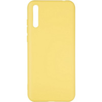 Накладка (з мікрофіброю) Aspor Silicone Full для Huawei P Smart S / Y8P 2020- жовтий