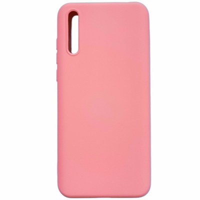 Накладка (з мікрофіброю) Aspor Silicone Full для Huawei P Smart S- рожевий