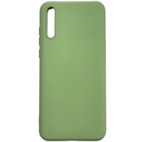 Накладка (з мікрофіброю) Aspor Silicone Full для Huawei P Smart S / Y8P 2020- салатовий