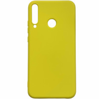Накладка (з мікрофіброю) Aspor Silicone Full для Huawei P40 Lite E- жовтий