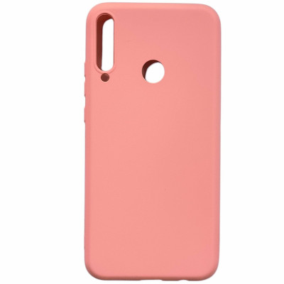 Накладка (з мікрофіброю) Aspor Silicone Full для Huawei P40 Lite E- рожевий