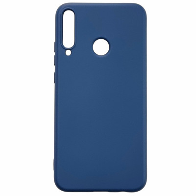 Накладка (з мікрофіброю) Aspor Silicone Full для Huawei P40 Lite E- синій