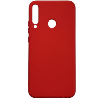 Накладка (з мікрофіброю) Aspor Silicone Full для Huawei P40 Lite E- червоний