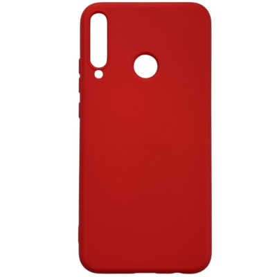 Накладка (з мікрофіброю) Aspor Silicone Full для Huawei P40 Lite E- червоний