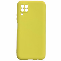 Накладка (з мікрофіброю) Aspor Silicone Full для Huawei P40 Lite- жовтий