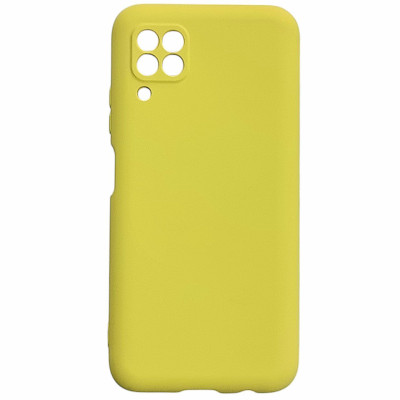 Накладка (з мікрофіброю) Aspor Silicone Full для Huawei P40 Lite- жовтий
