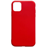 Накладка (з мікрофіброю) Aspor Silicone Full для iPhone 11 (6.1)- червоний