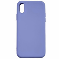 Накладка (з мікрофіброю) Aspor Silicone Full для iPhone X/XS- фіолетовий