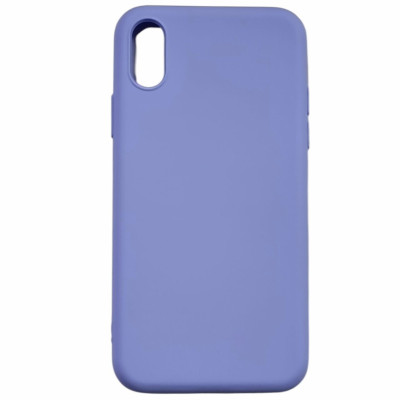 Накладка (з мікрофіброю) Aspor Silicone Full для iPhone X/XS- фіолетовий