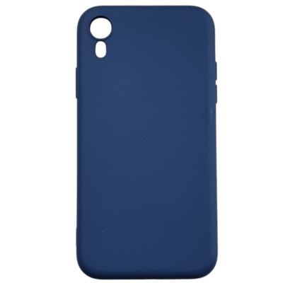 Накладка (з мікрофіброю) Aspor Silicone Full для iPhone XR- синій