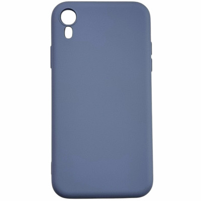 Накладка (з мікрофіброю) Aspor Silicone Full для iPhone XR- сірий