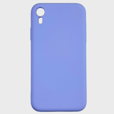 Накладка (з мікрофіброю) Aspor Silicone Full для iPhone XR- фіолетовий