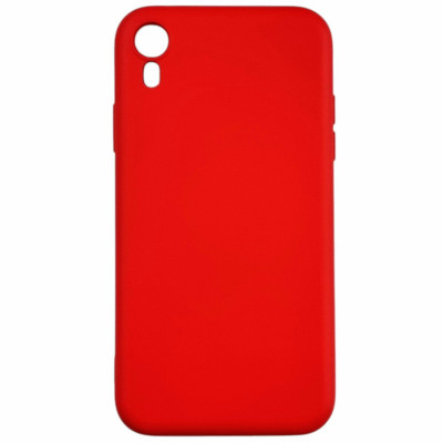 Накладка (з мікрофіброю) Aspor Silicone Full для iPhone XR- червоний