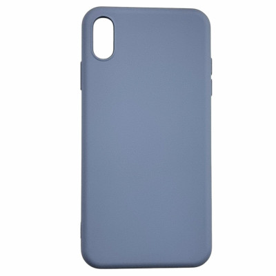 Накладка (з мікрофіброю) Aspor Silicone Full для iPhone XS Max- сірий