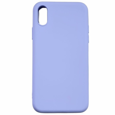 Накладка (з мікрофіброю) Aspor Silicone Full для iPhone XS Max- фіолетовий