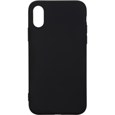 Накладка (з мікрофіброю) Aspor Silicone Full для iPhone XS Max- чорний