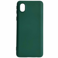 Накладка (з мікрофіброю) Aspor Silicone Full для Samsung A01 Core/A013- зелений