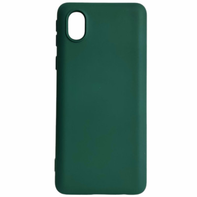 Накладка (з мікрофіброю) Aspor Silicone Full для Samsung A01 Core/A013- зелений