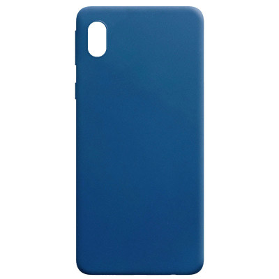 Накладка (з мікрофіброю) Aspor Silicone Full для Samsung A01 Core/A013- синій