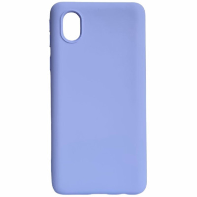 Накладка (з мікрофіброю) Aspor Silicone Full для Samsung A01 Core/A013- фіолетовий