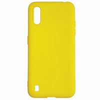 Накладка (з мікрофіброю) Aspor Silicone Full для Samsung A01/A015- жовтий